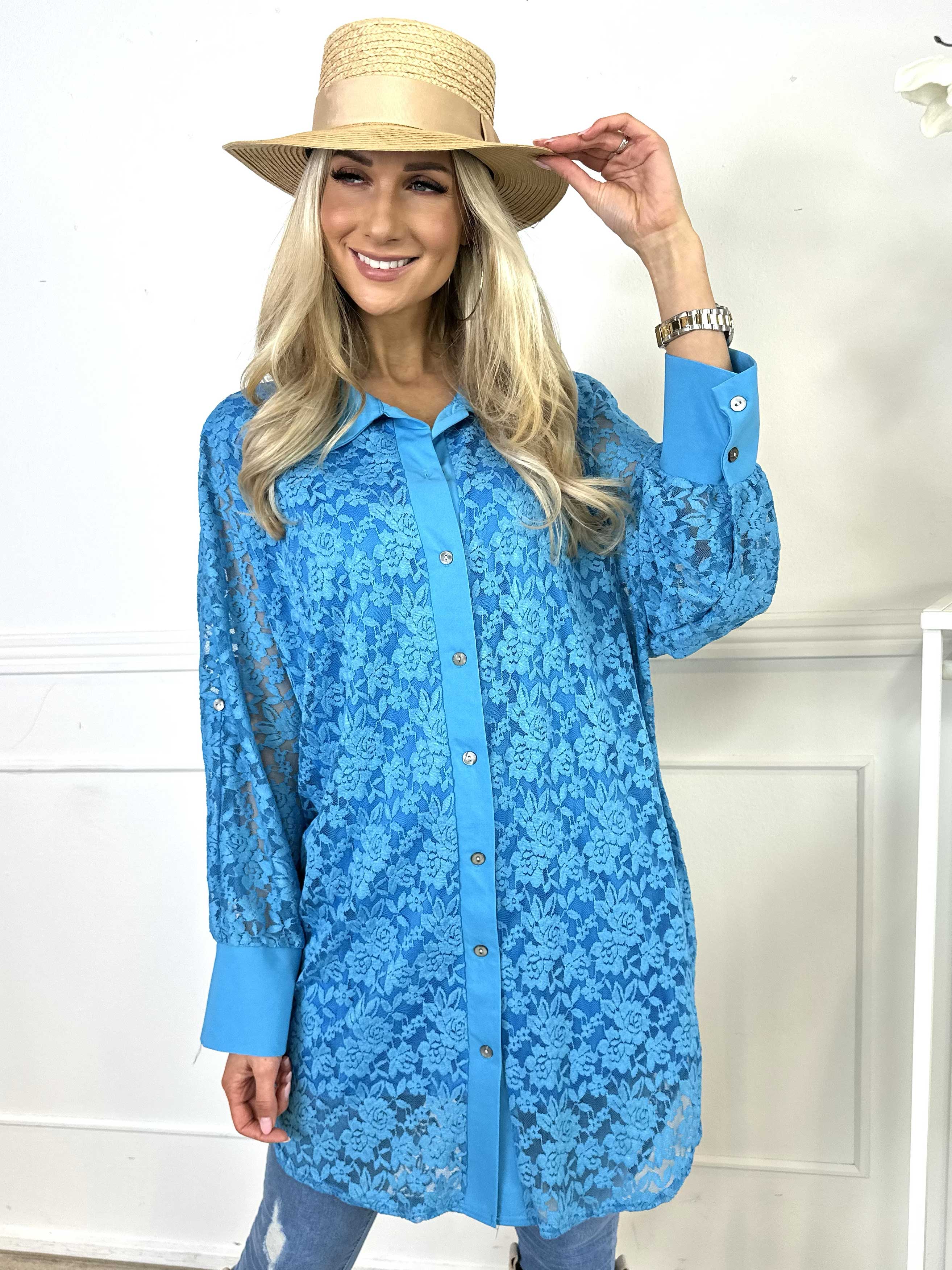 Katherine - Sød skjorte i blonder